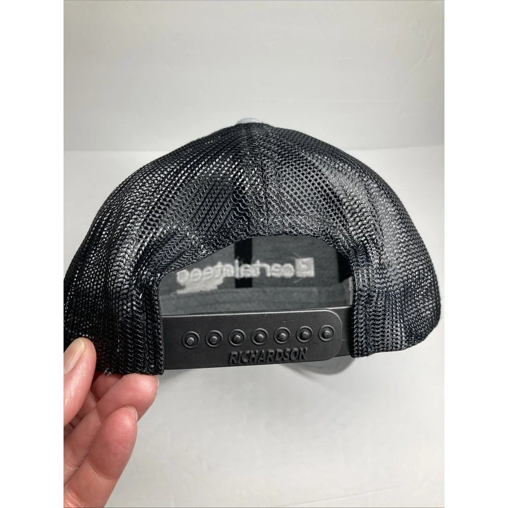 Certainties Saint-Gobain Cap Hat Gray Black Adult Adjustable Mesh SnapBack‎